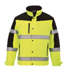 Blouson Softshell haute visibilité 3 couches jaune fluo