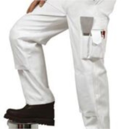 Pantalon blanc pour peintre 100% coton