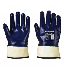 Lot 10 paires de gants PVC bleu anti-froid, 35 cm, doublure amovible